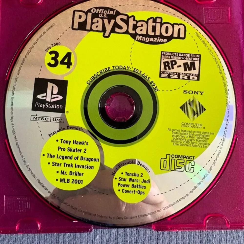 Playstation Magazine Demo 4 Disc Lot Issues 31 32 33 34 2000